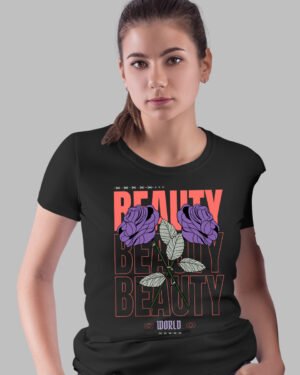 BEAUTY | Vichitraa T-Shirts | Women Round Neak T-Shirt