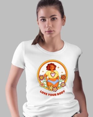 Love your body | Vichitraa T-Shirts | Women Round Neak T-Shirt