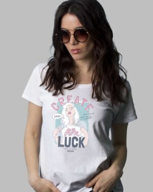 create luck | Vichitraa T-Shirts | Women Round Neak T-Shirt