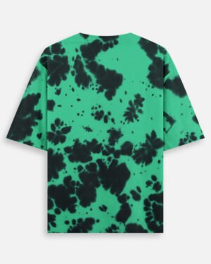 Green - Black | Men's Tie Dye Oversized T-Shirt