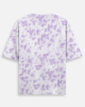 Lavender - White | Men's Tie Dye Oversized T-Shirt